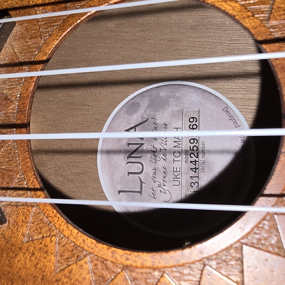 Luna Tatoo Mahogany Ukulele - Picture 3 of 11